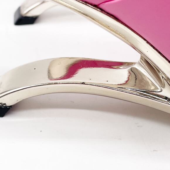 Alexander McQueen Arc Calfskin Wedge Mules Sandals Pink Leather EU 37.5 US 7.5 - Picture 13 of 14